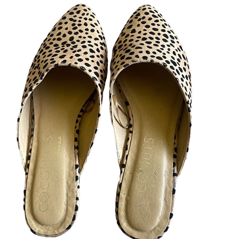Matisse Cheetah Leopard Leather Mules Size 6
